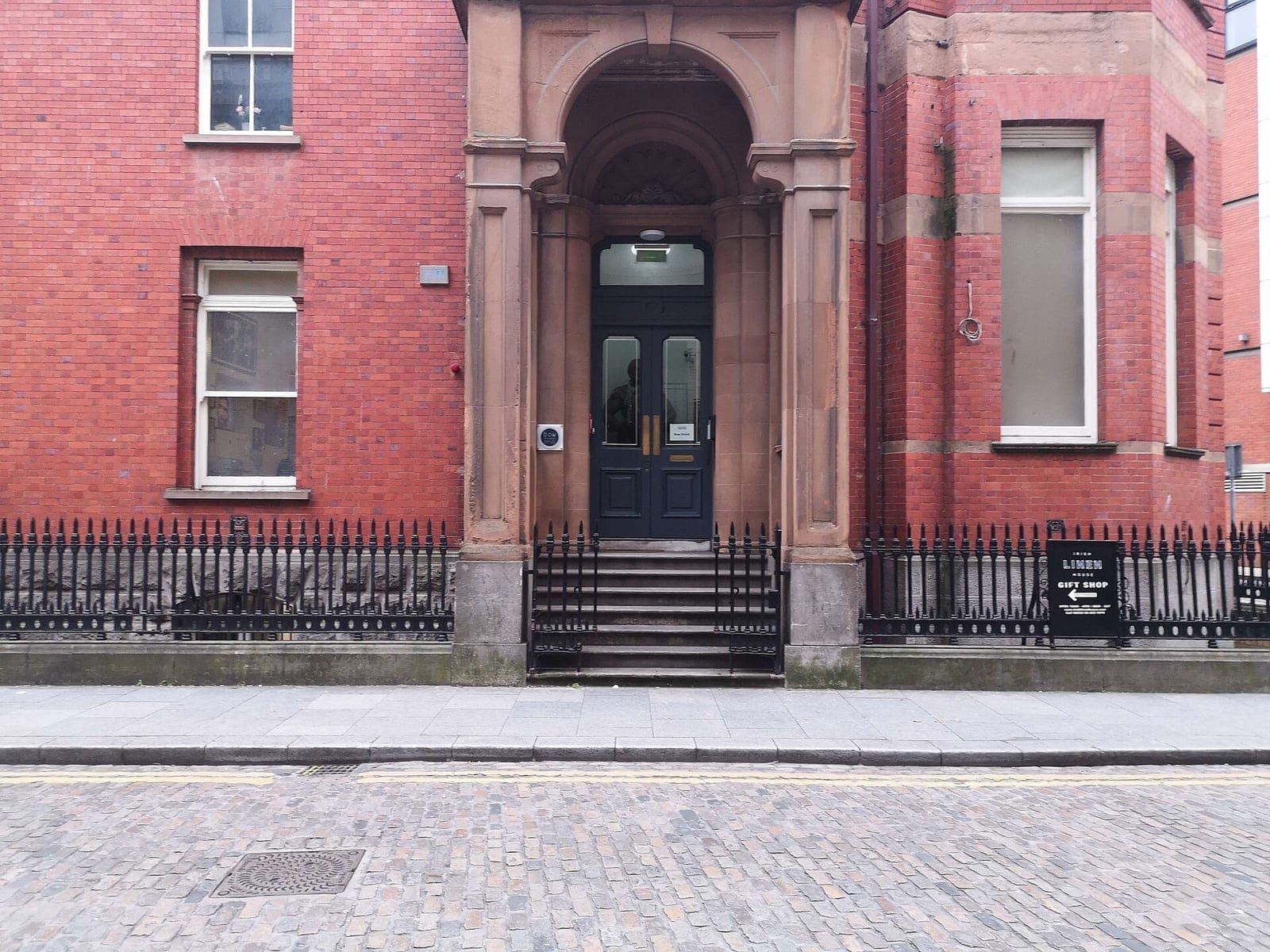 Red-brick facade of Bow Street Academy in Smithfield, Dublin