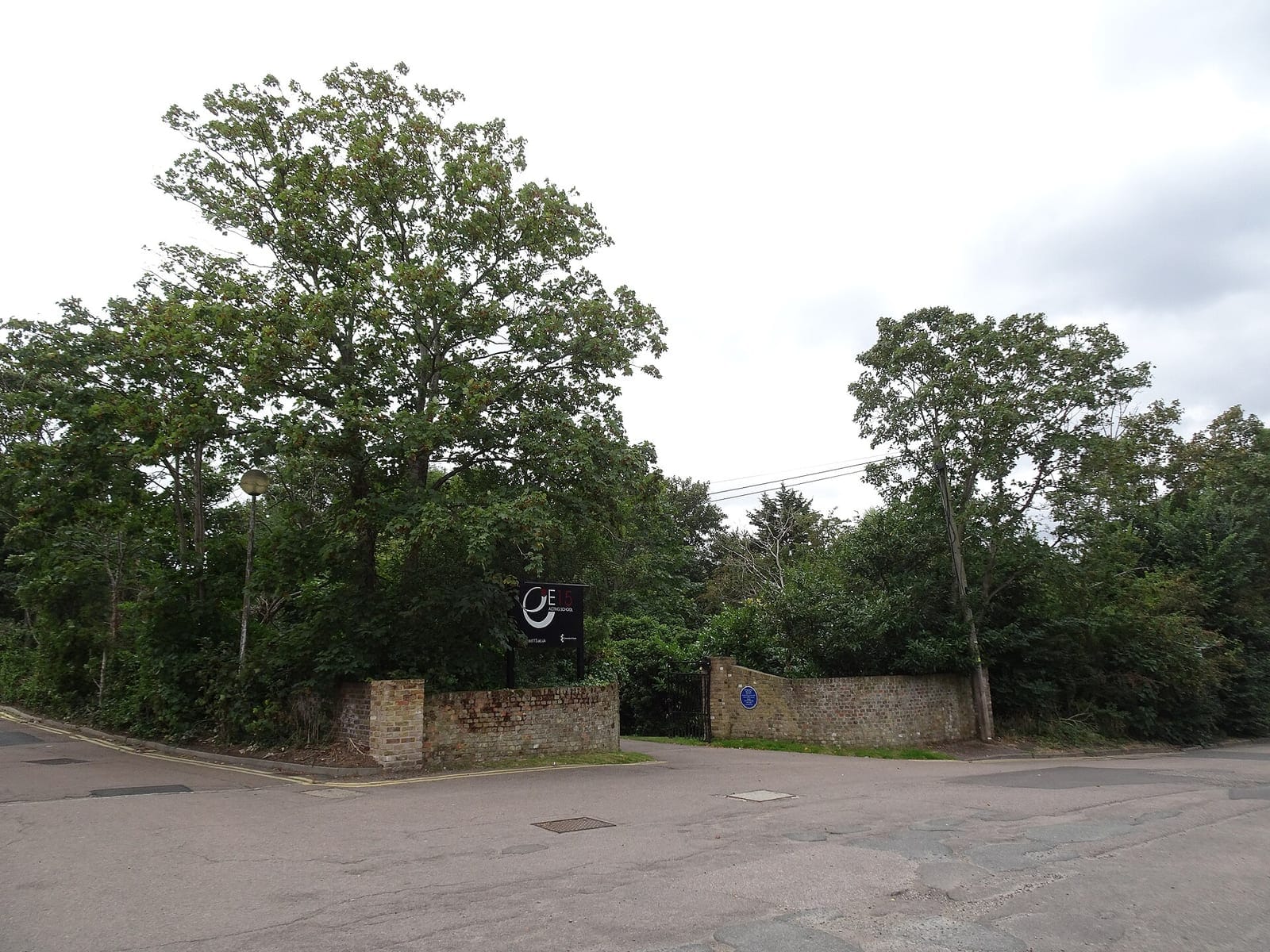 Entrance of East 15 Acting School at Hatfields, Rectory Lane, Loughton
