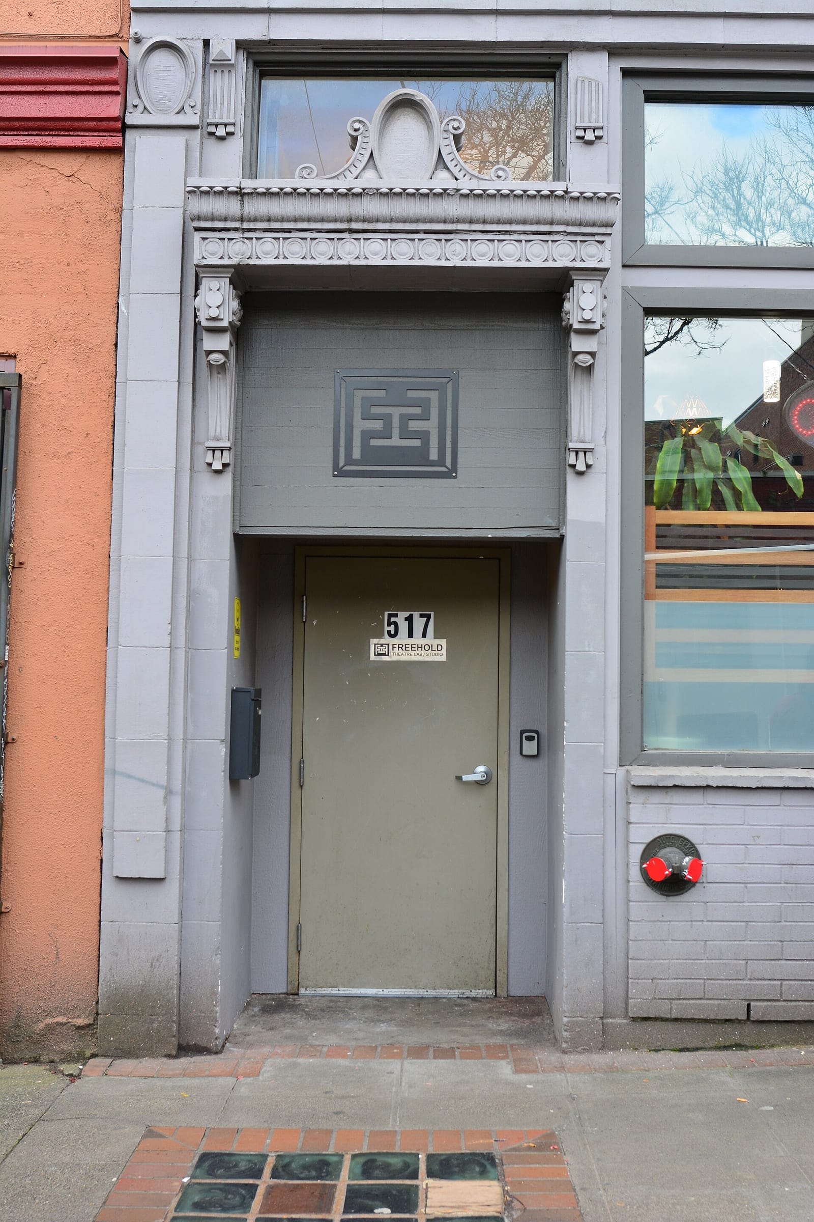 Entrance of Freehold Theatre Lab & Studio on Maynard Avenue South, Seattle