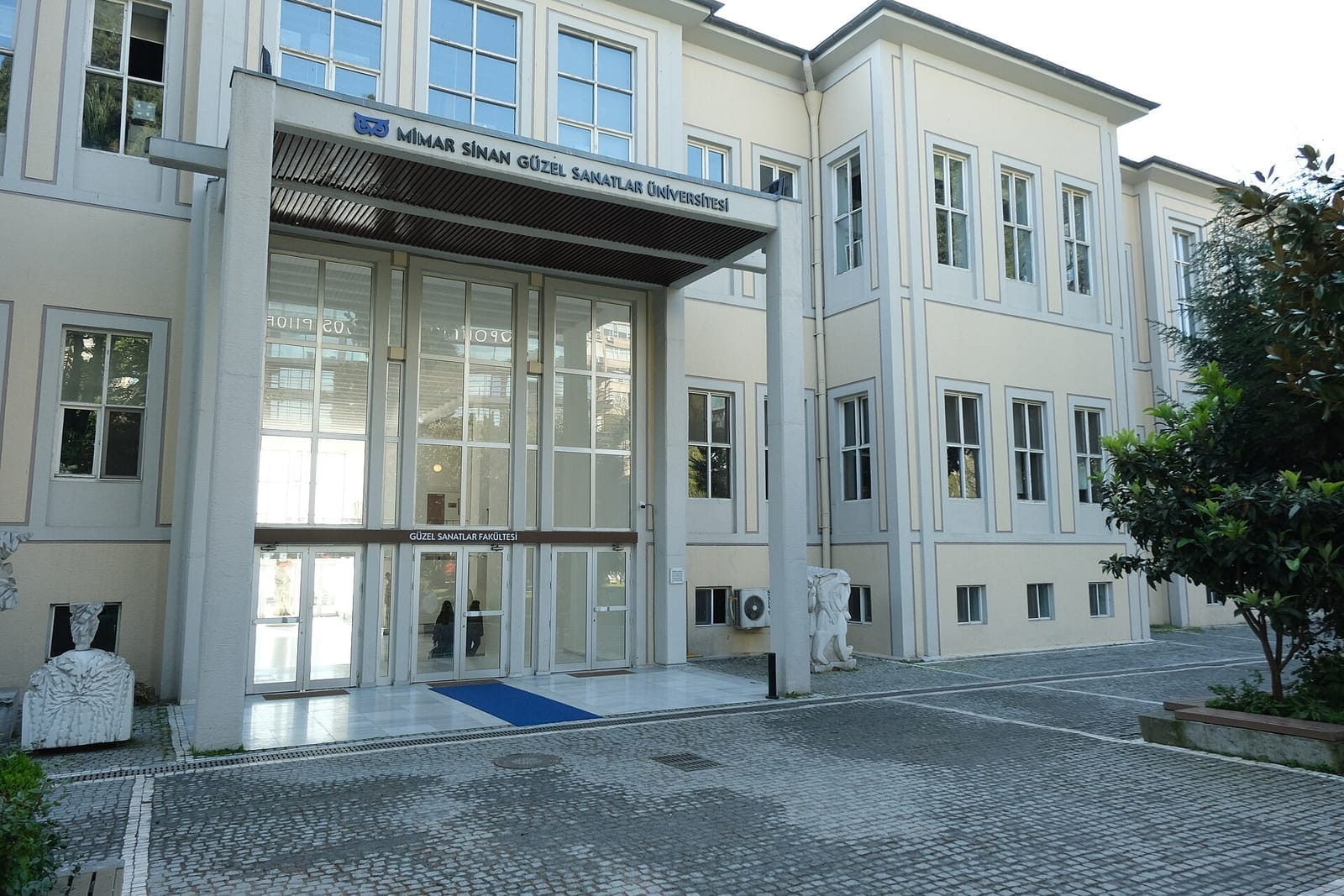 Entrance of a Mimar Sinan Fine Arts University building in Istanbul (the university that houses the State Conservatory)