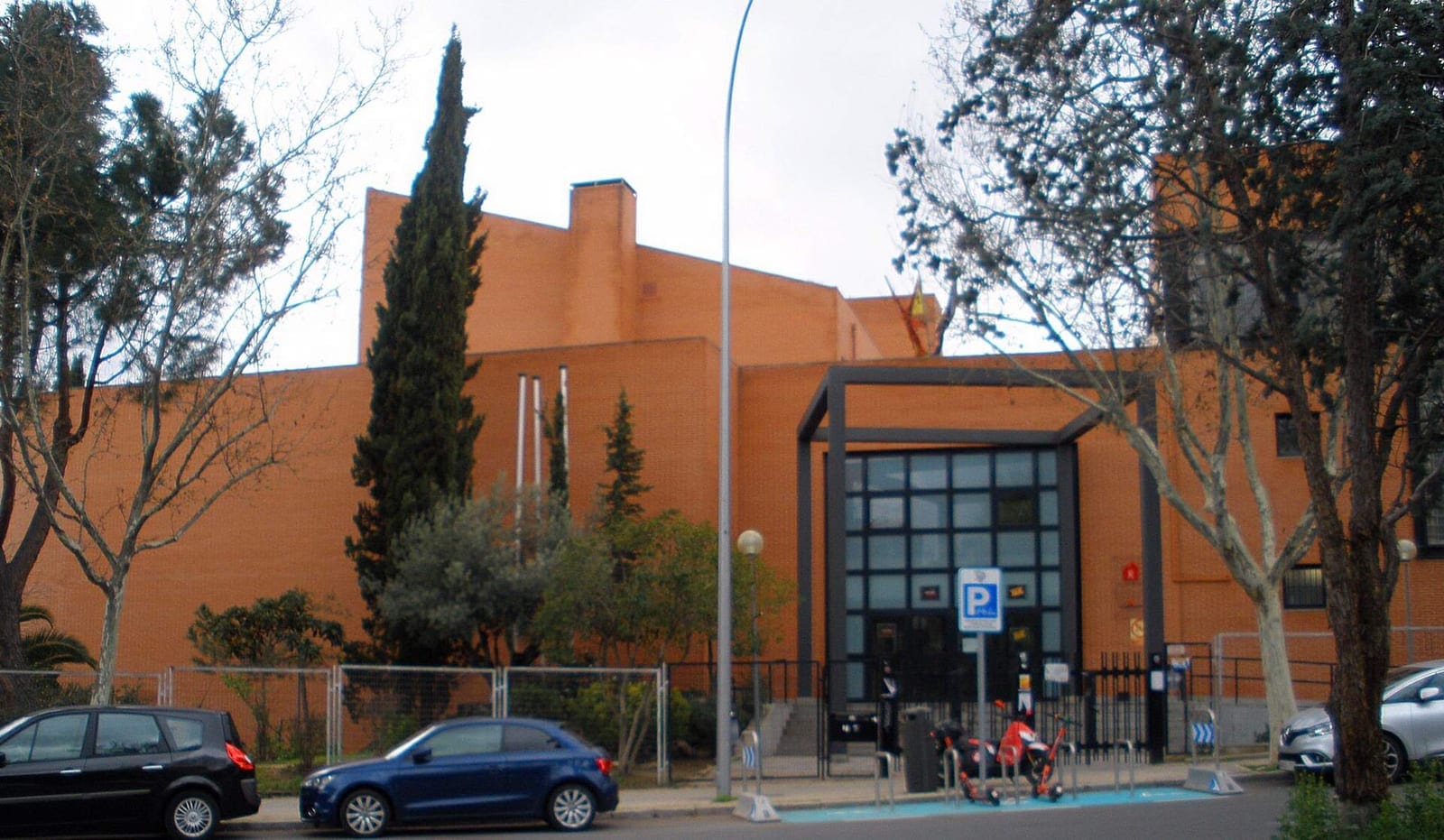 Brick building of the Real Escuela Superior de Arte Dramático (RESAD) in Madrid