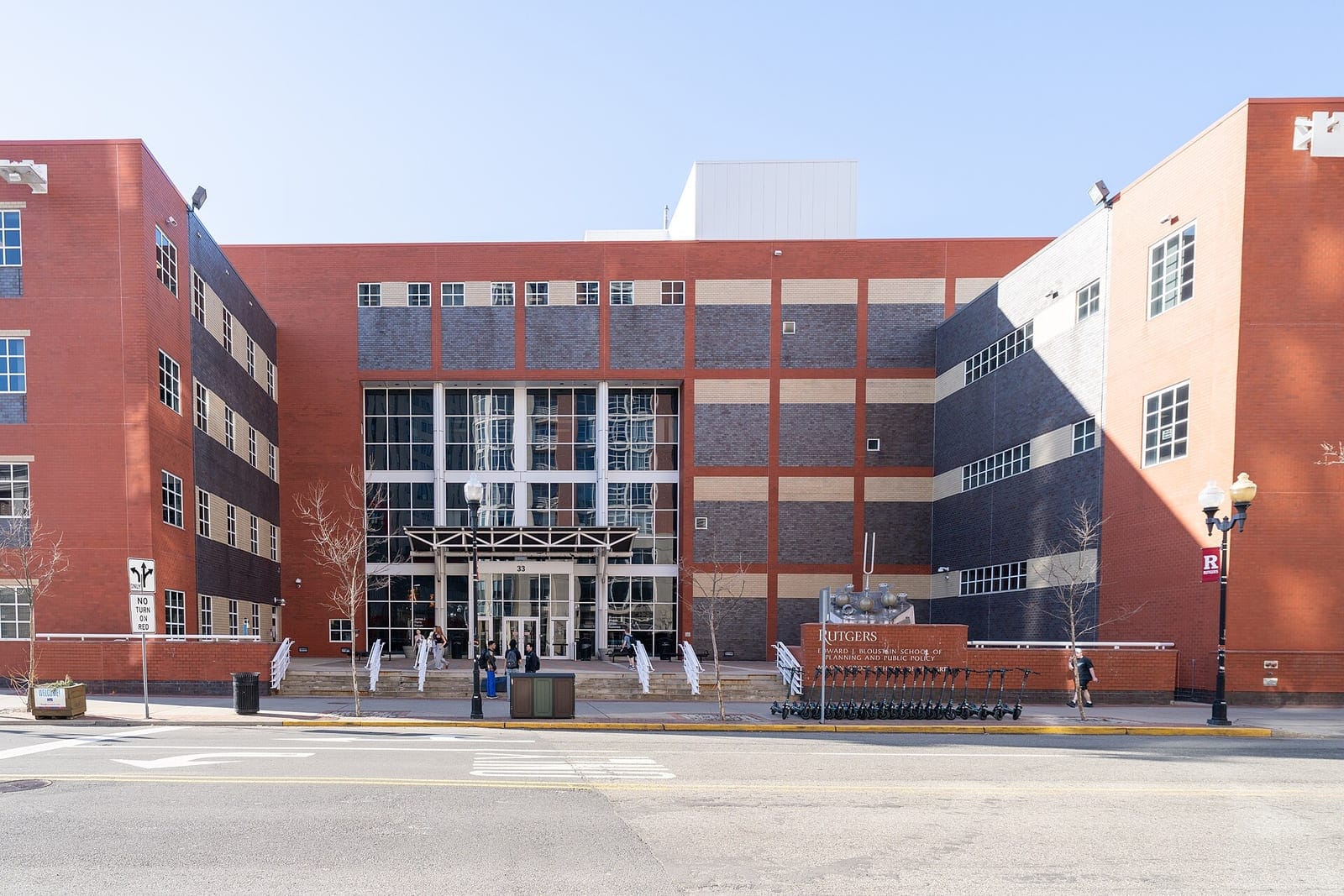 Brick building of the Mason Gross School of the Arts, Rutgers University, New Brunswick