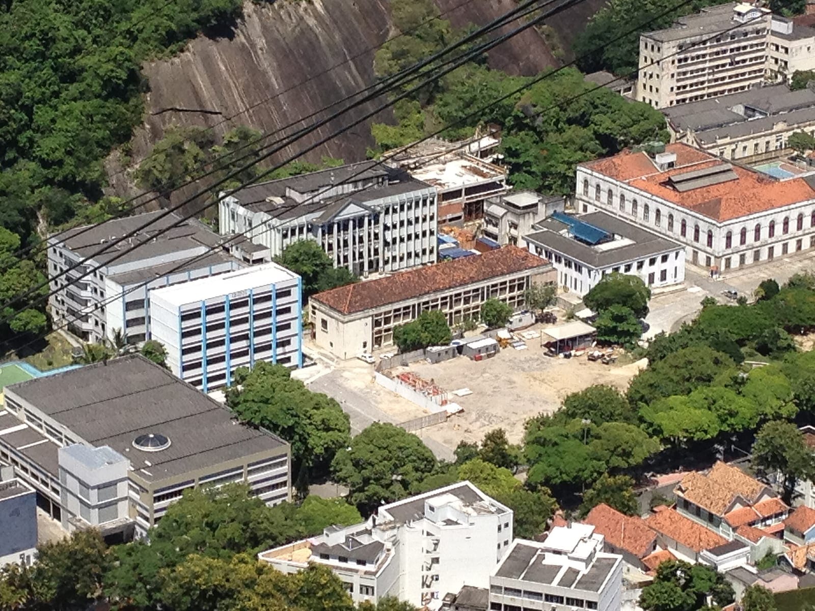 View over the Urca campus of the Federal University of the State of Rio de Janeiro (UNIRIO) from Morro da Urca