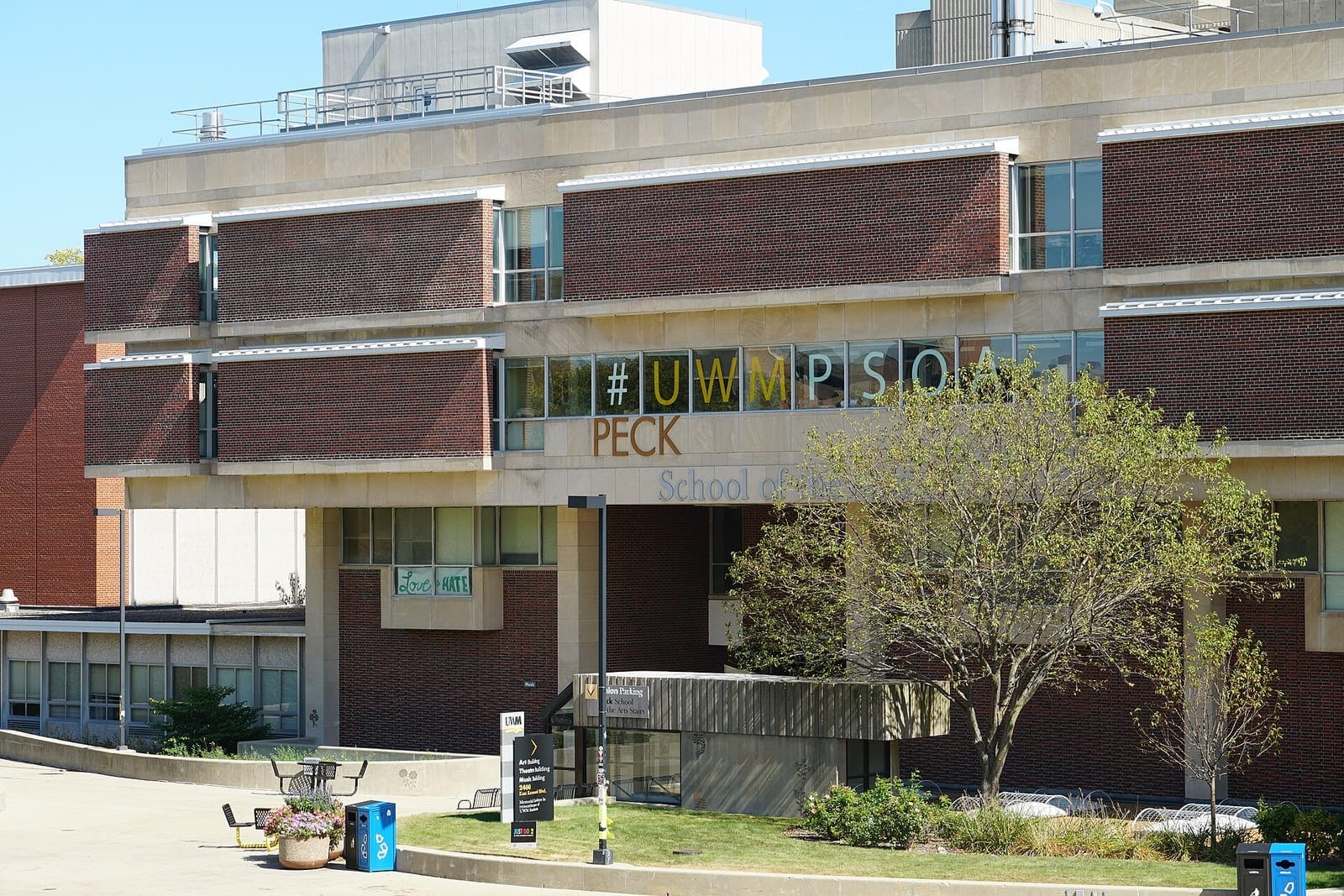 Peck School of the Arts building at the University of Wisconsin-Milwaukee